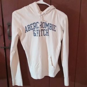 Abercrombie and fitch hooded white shirt